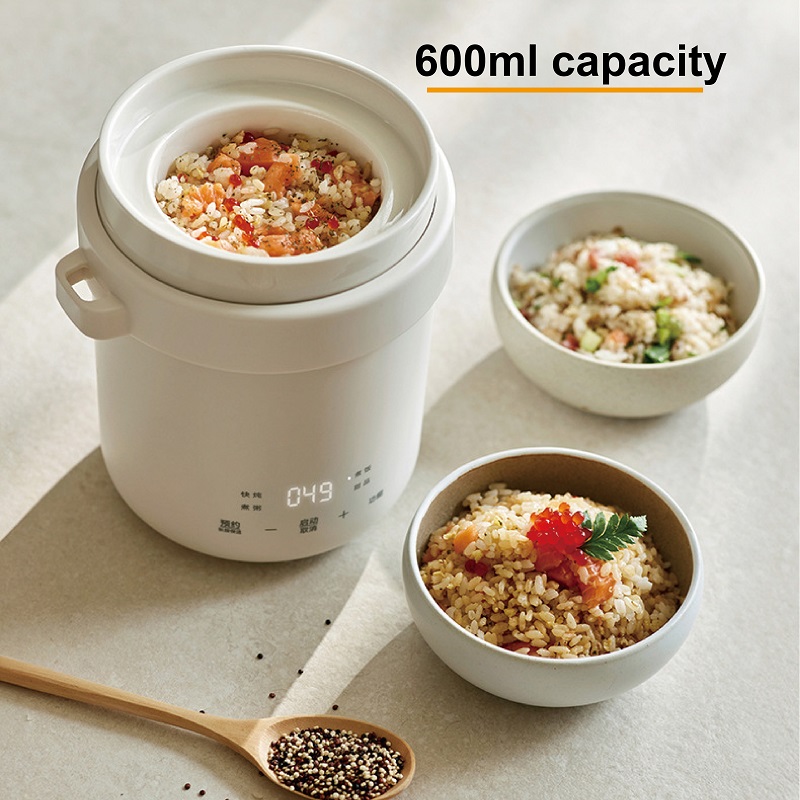 Soup Kettle Warmer - Mini Rice Cooker Ceramic Non-stick Electric