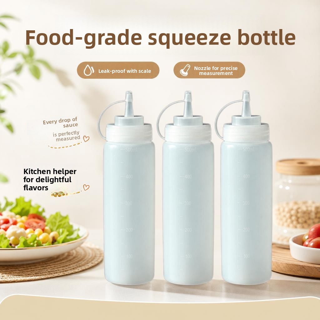 Commercial Kitchen Vendor - Thickened Plastic Sauce Bottle Food Grade