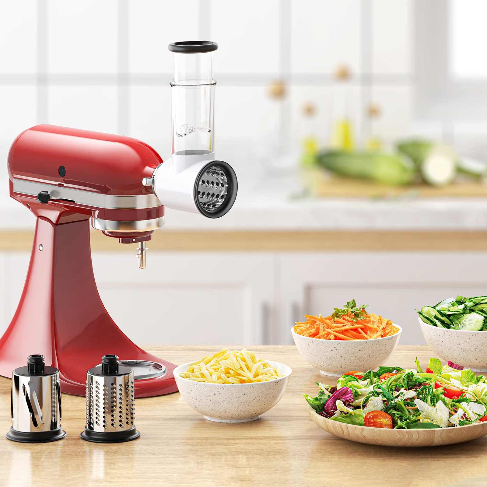 Commercial Kitchen Aid Mixer - Gvode Slicer Shredder Attachment for KitchenAid
