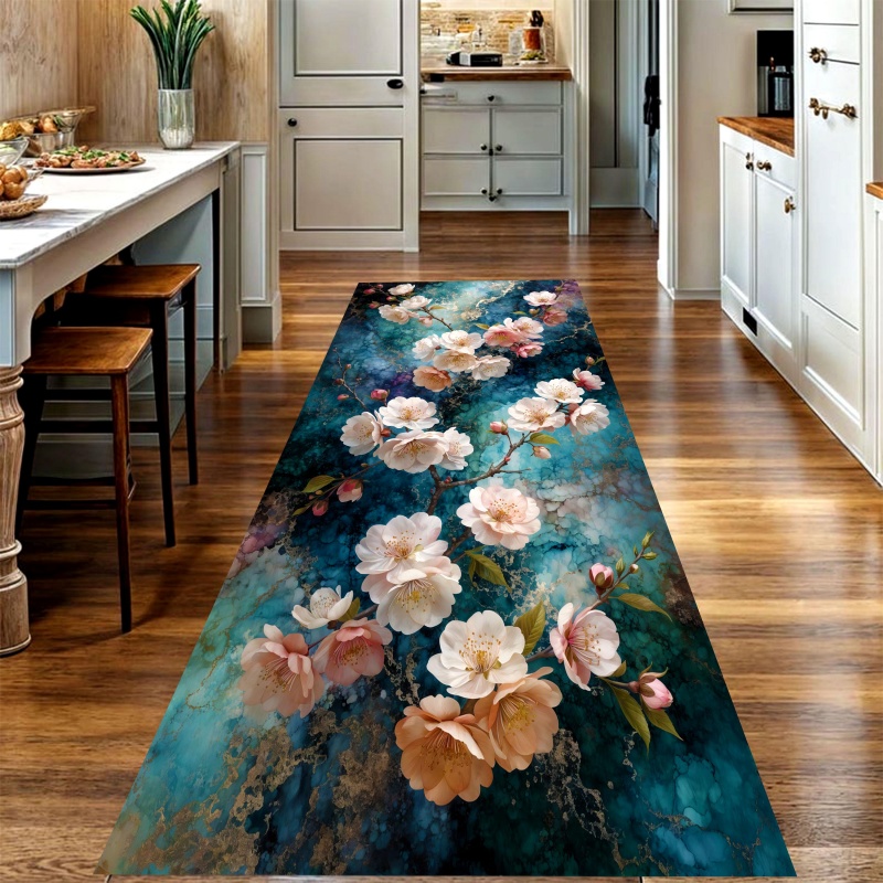 Commercial Kitchen Layout - Oil Painting Pink Petal Floral Long