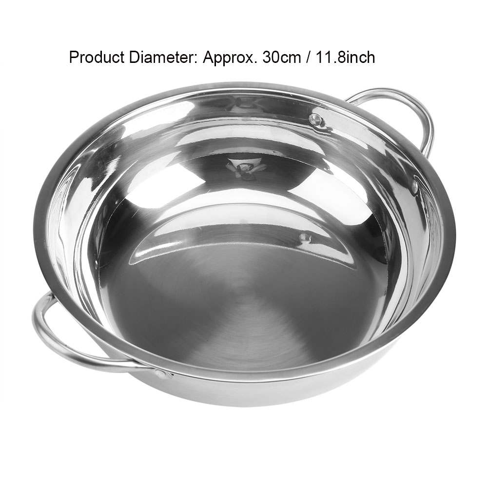 Soup Kettle Warmer - 30CM Stainless Steel Hot Pot Induction