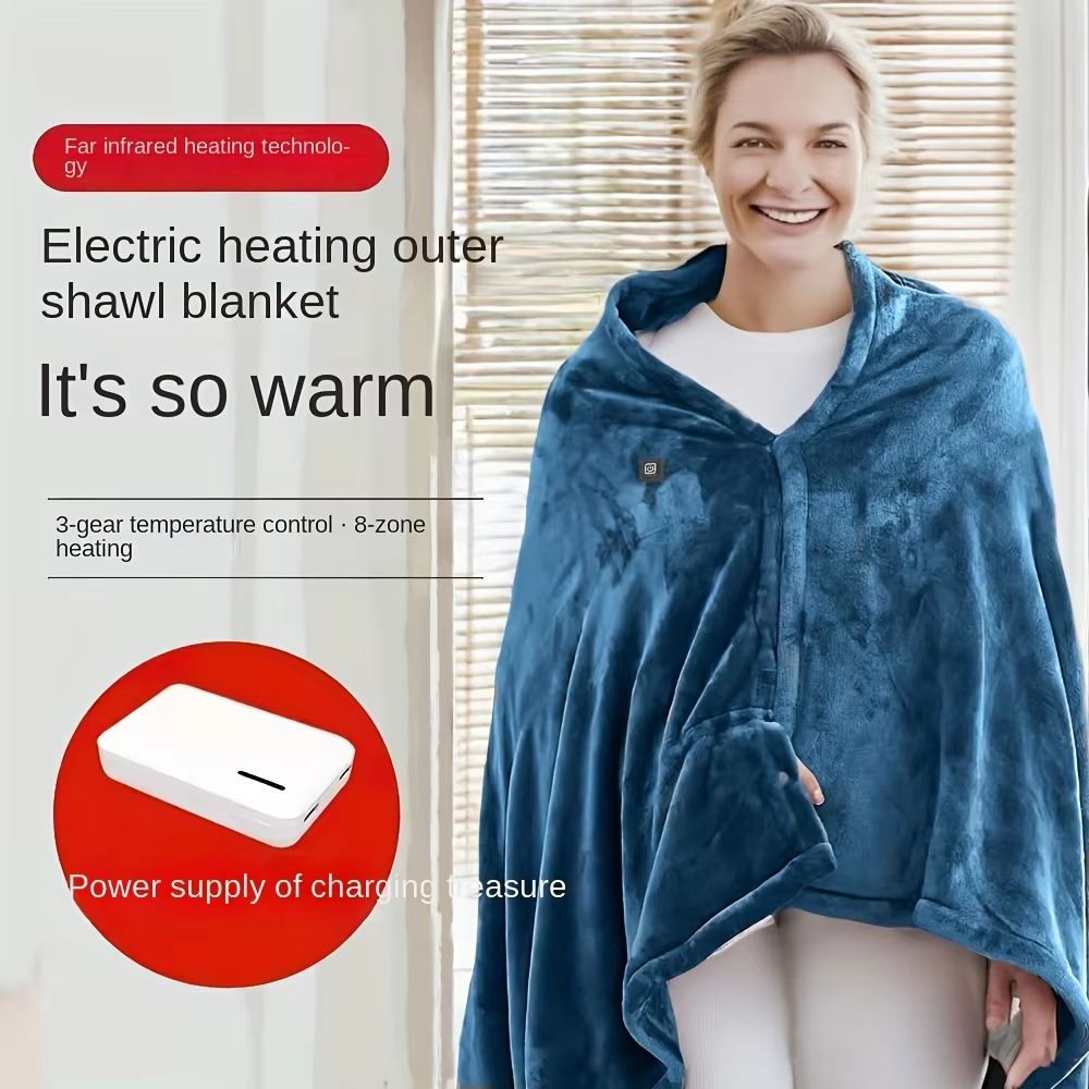Kebab Shawarma Machine - 8-Zone USB Electric Heated Shawl Flannel