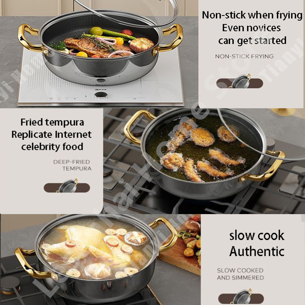 30cm Stainless Steel Soup Pot  - Soup Kettle Warmer avaliação e preço