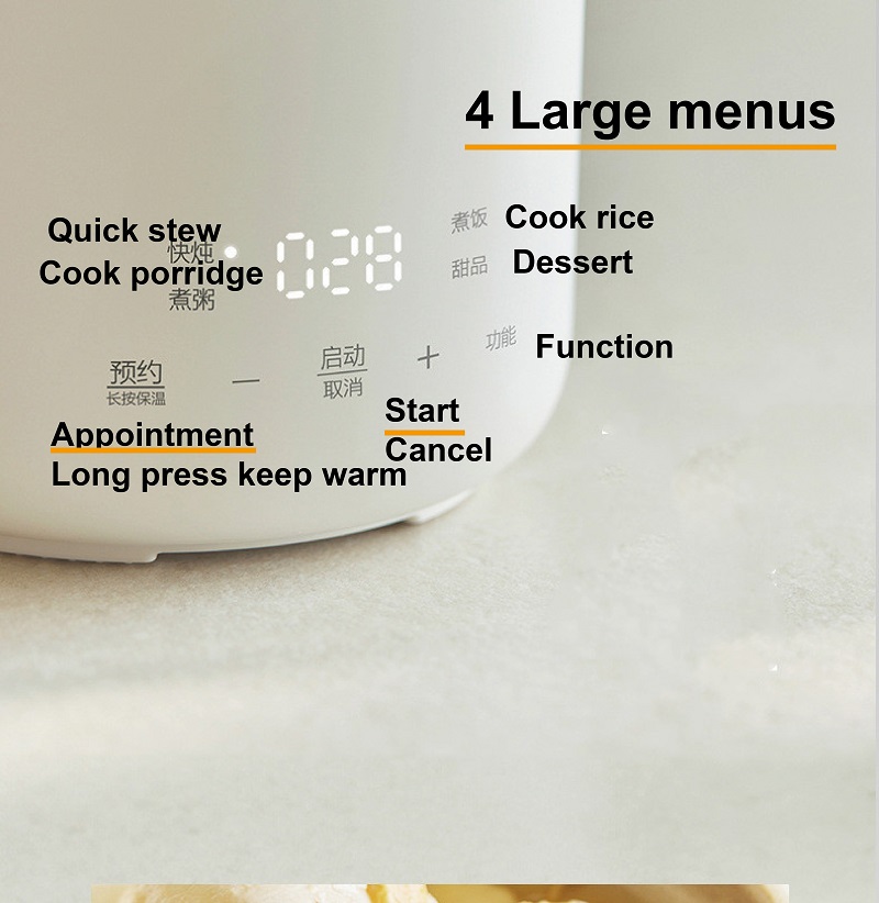 Mini Rice Cooker Ceramic Non-s - Soup Kettle Warmer avaliação e preço