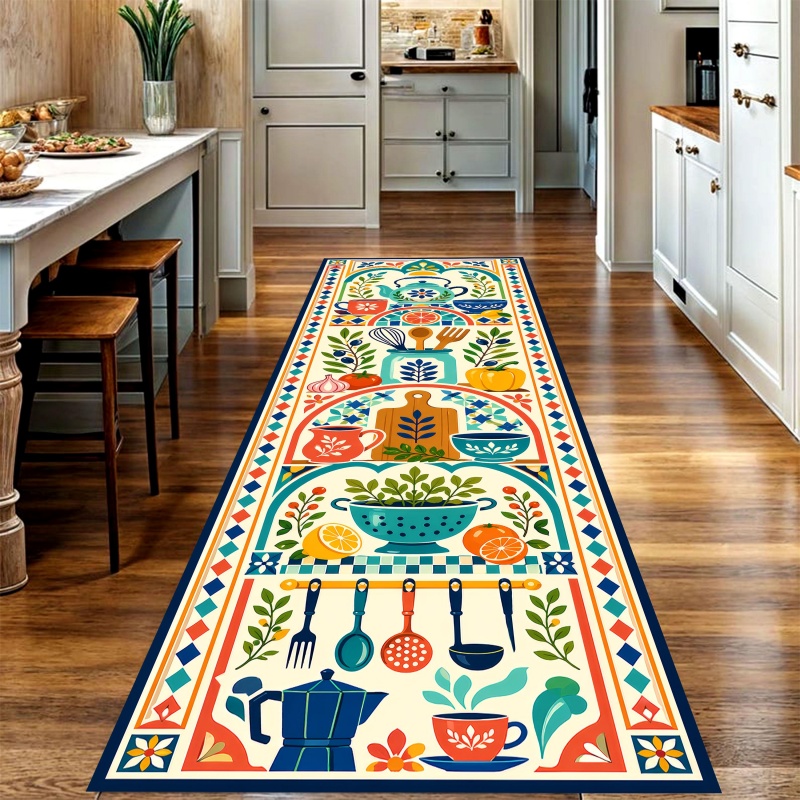 Retro Kitchen Utensil Print Lo - Commercial Kitchen Mats Anti Fatigue avaliação e preço