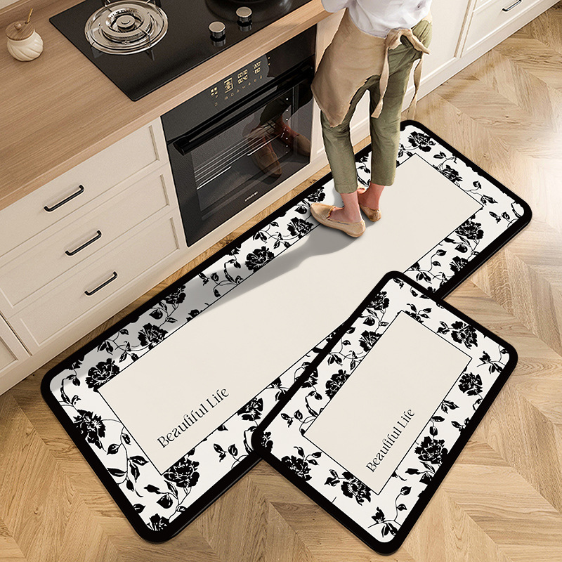 Vintage Floral Kitchen Carpet  - Commercial Kitchen Mats Anti Fatigue avaliação e preço