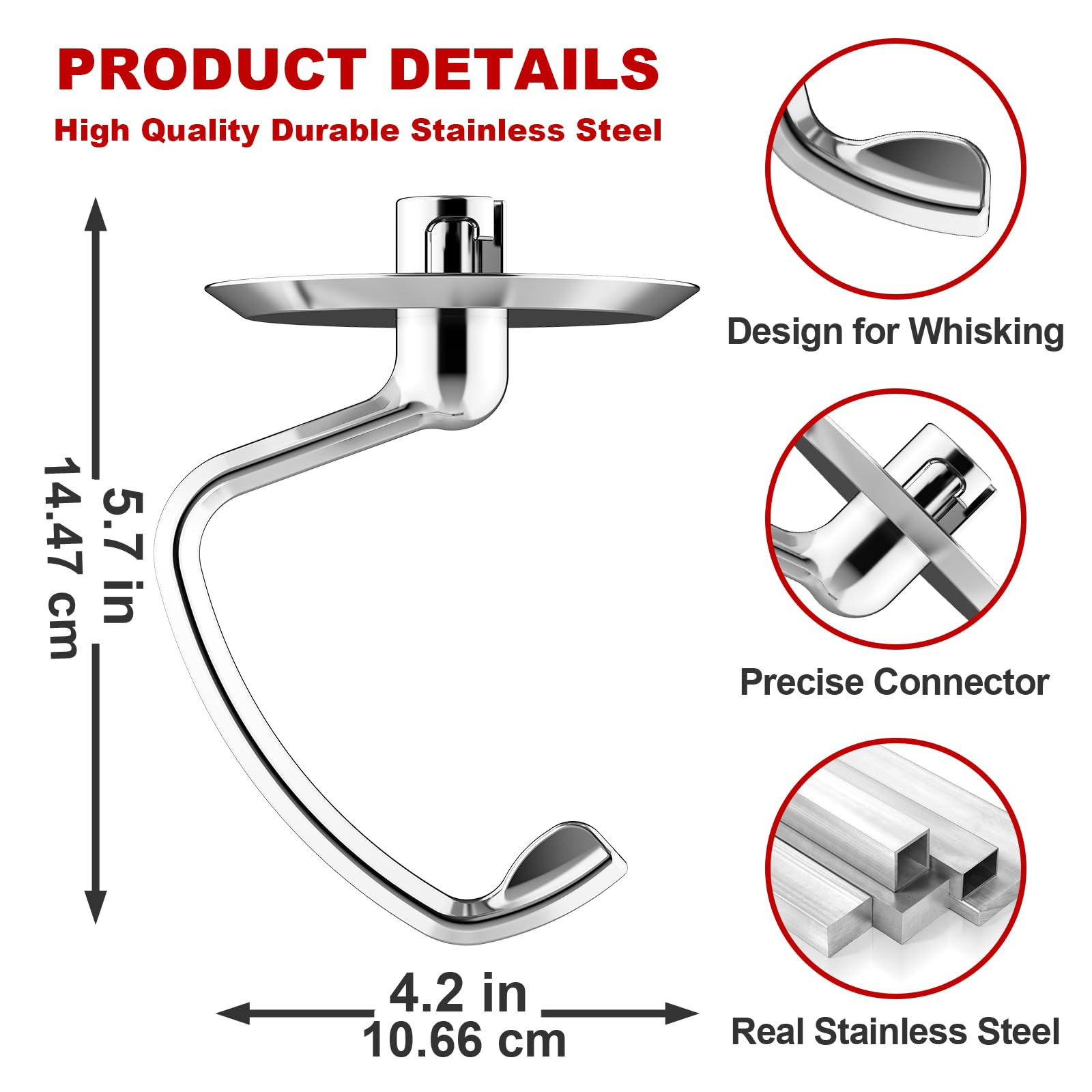 GVODE Stainless Steel Dough Ho - Commercial Kitchen Aid Mixer avaliação e preço