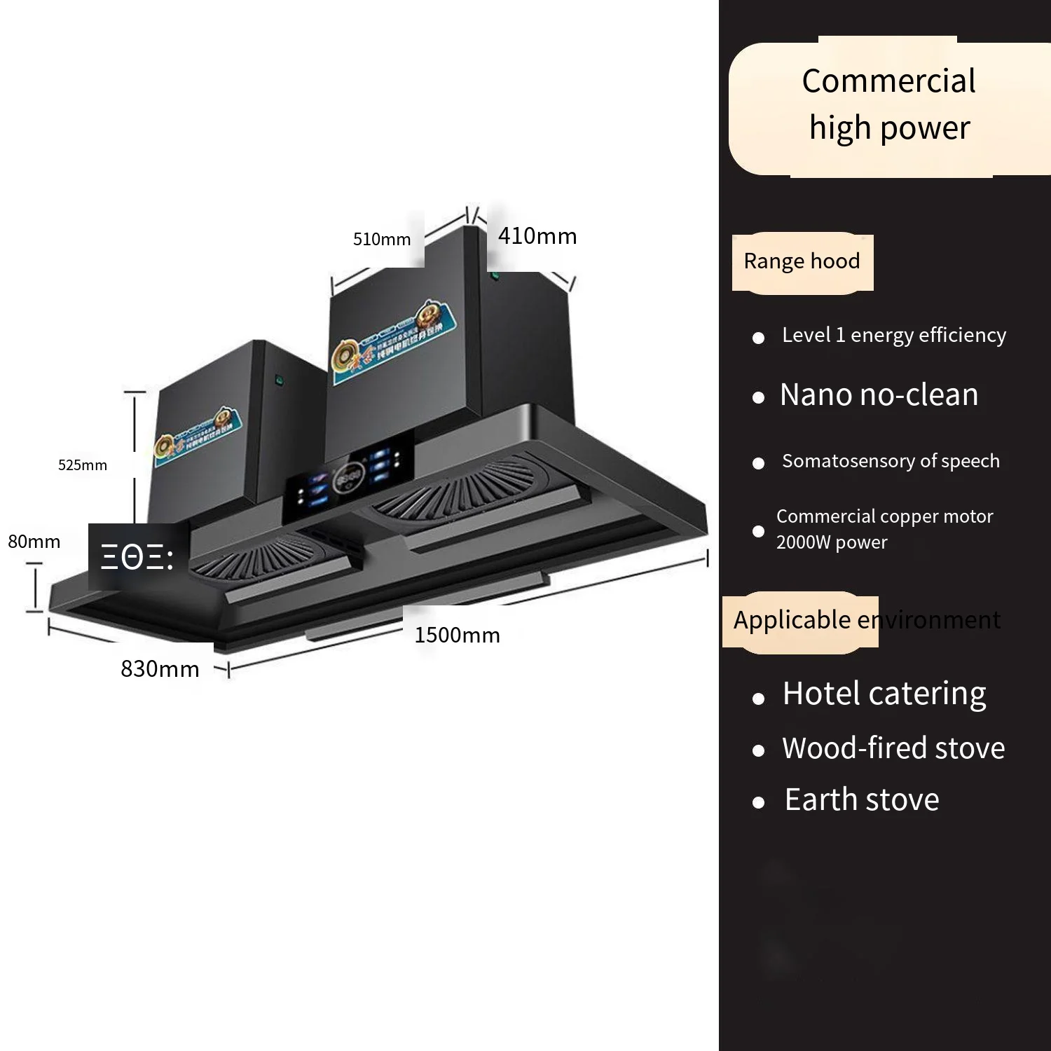 -for OEM  Hood Household Comme - Commercial Kitchen Hoods avaliação e preço