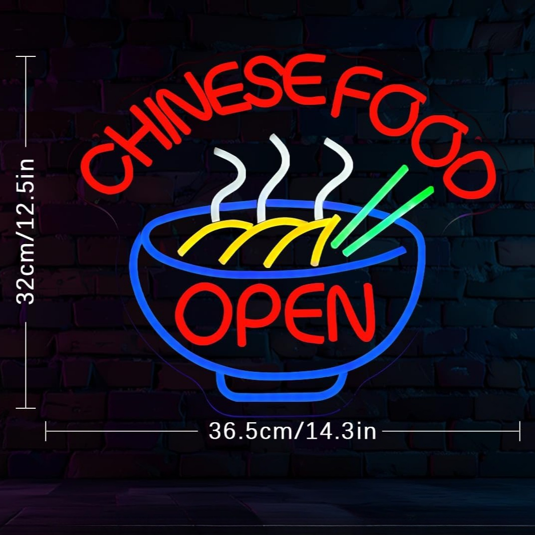 CHINESE FOOD Neon Sign Ramen N - Commercial Kitchen Light avaliação e preço