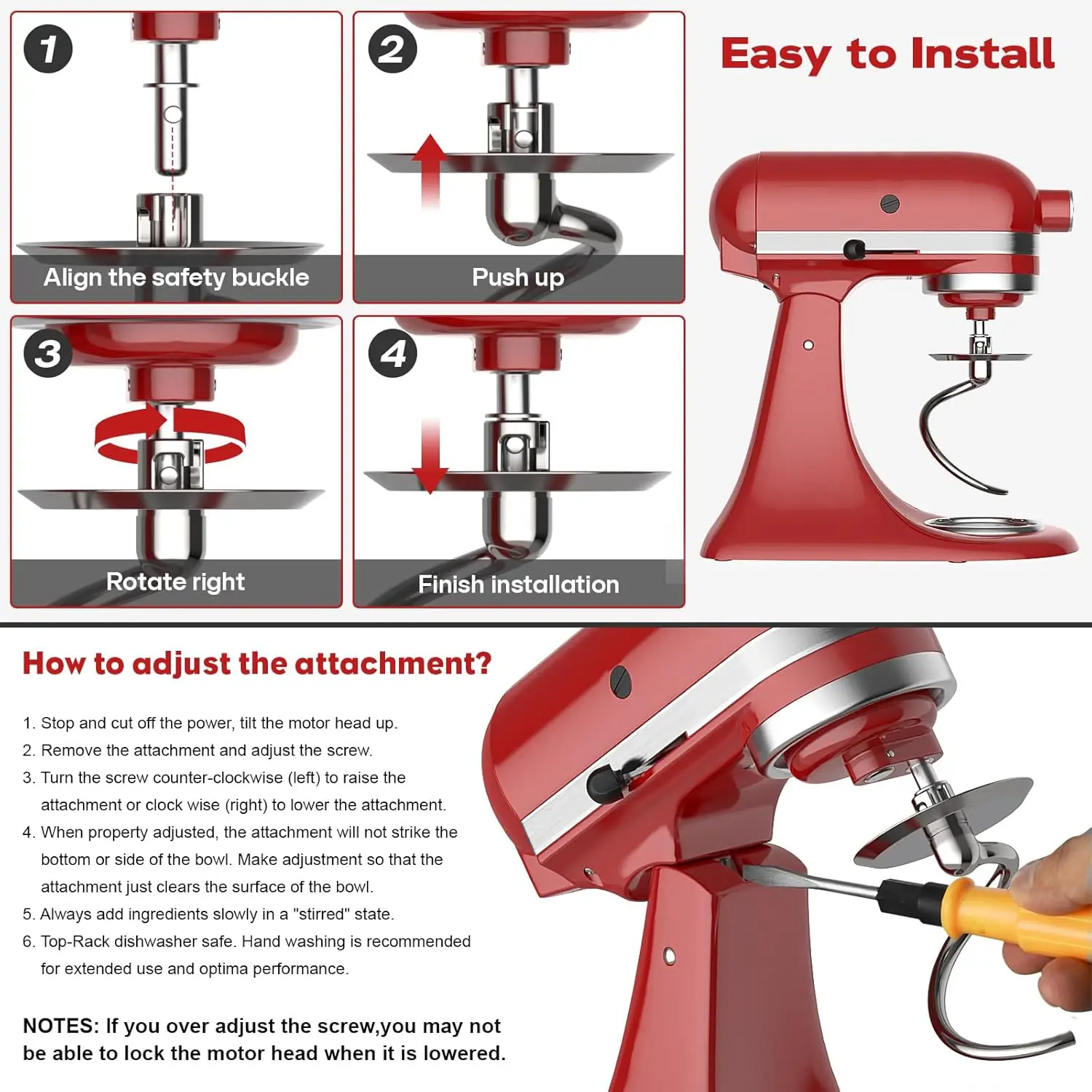 Dishwasher Safe,Spiral Dough H - Commercial Kitchen Aid Mixer avaliação e preço