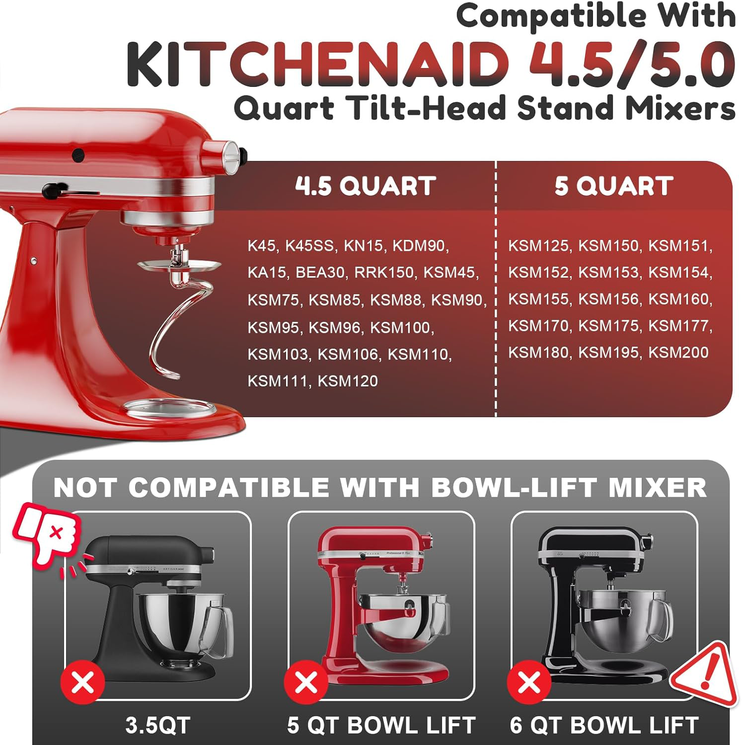 Dishwasher Safe,Spiral Dough H - Commercial Kitchen Aid Mixer avaliação e preço