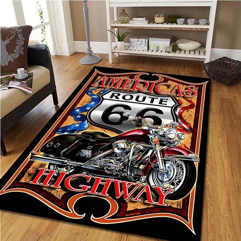 Route 66 Motorcycle Vintage Ca - Commercial Kitchen Floor avaliação e preço