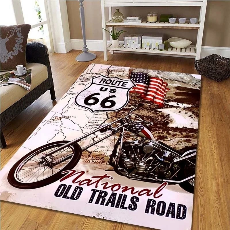 Route 66 Motorcycle Vintage Ca - Commercial Kitchen Floor avaliação e preço