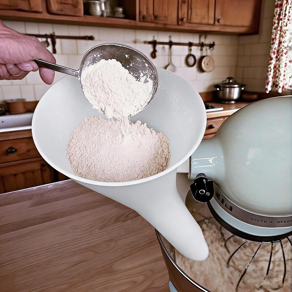 Spill Proof Flour Funnel for 5 - Commercial Kitchen Aid Mixer avaliação e preço
