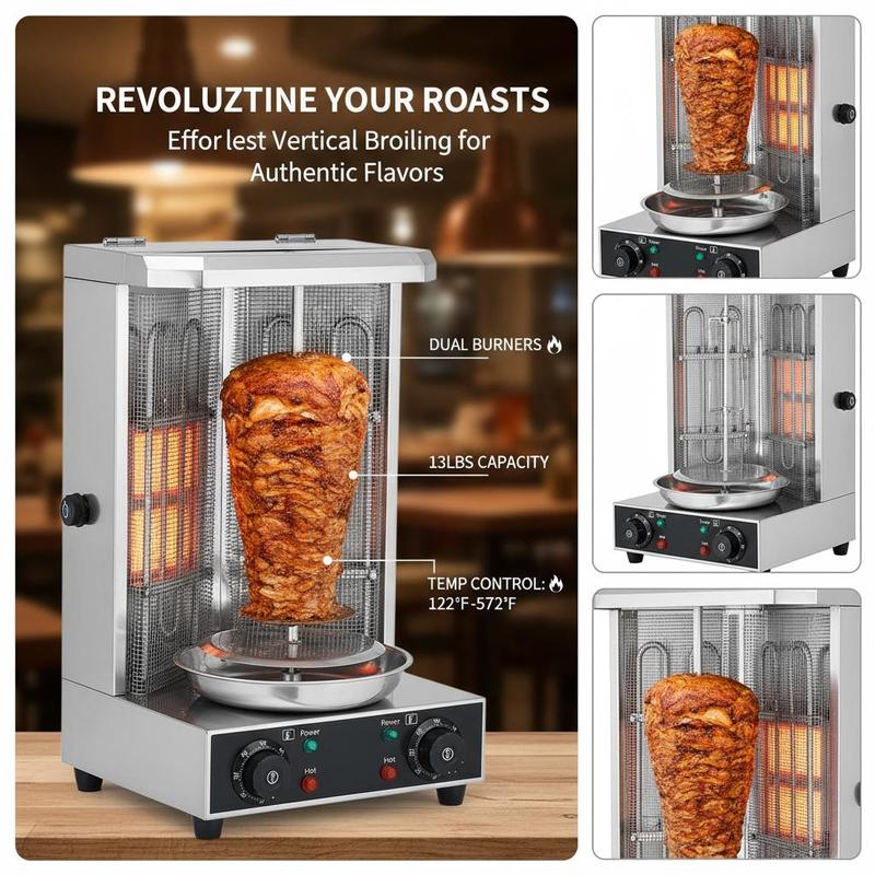 Vertical Broiler Gyro Rotisser - Commercial Kitchen Broiler avaliação e preço