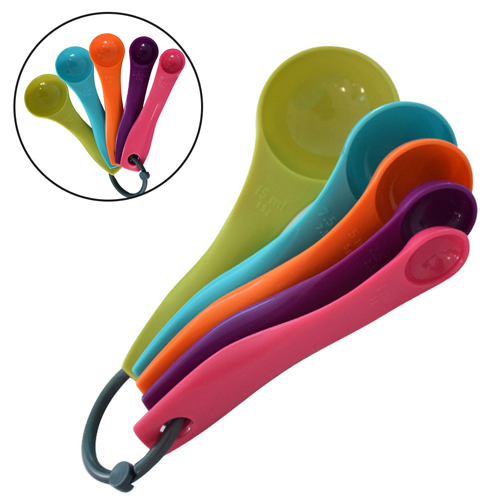 5-Piece Colorful Salt Oil Spoo - Commercial Kitchen Products avaliação e preço