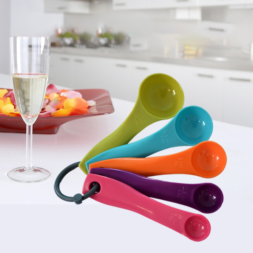 5-Piece Colorful Salt Oil Spoo - Commercial Kitchen Products avaliação e preço