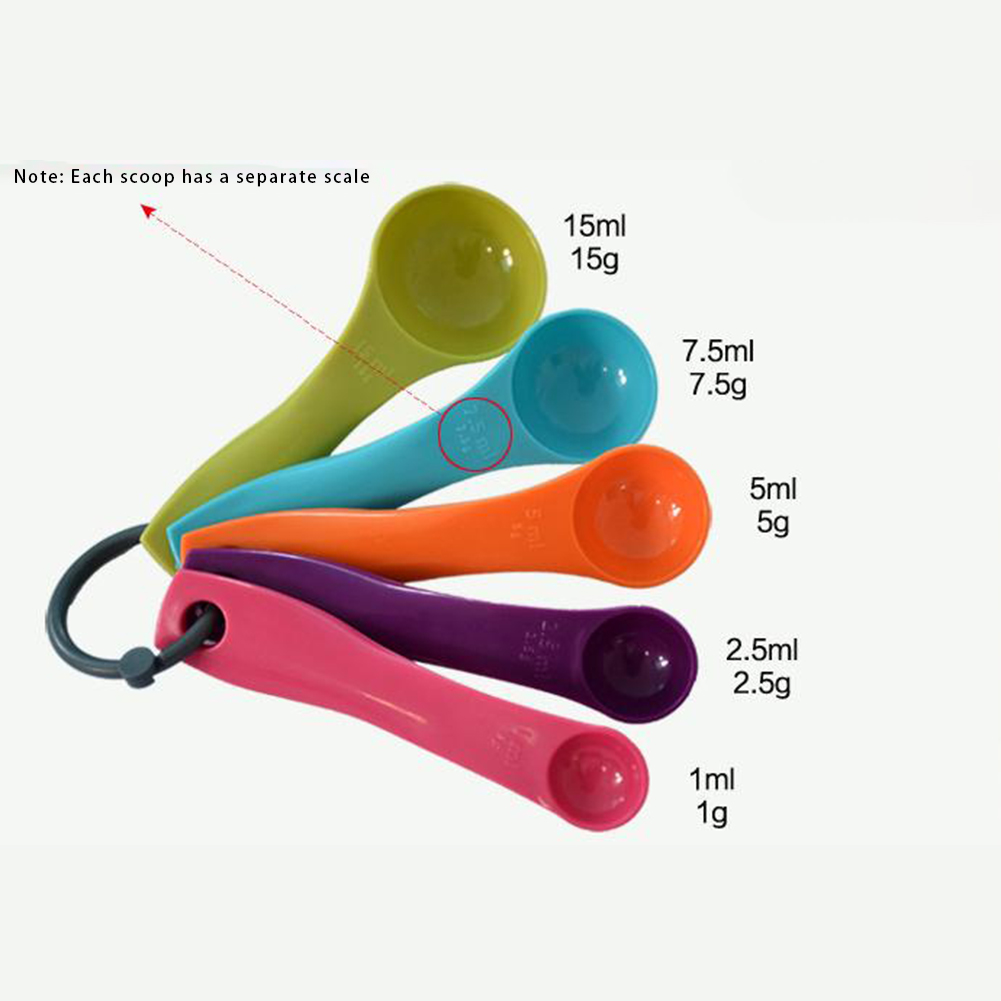 5-Piece Colorful Salt Oil Spoo - Commercial Kitchen Products avaliação e preço