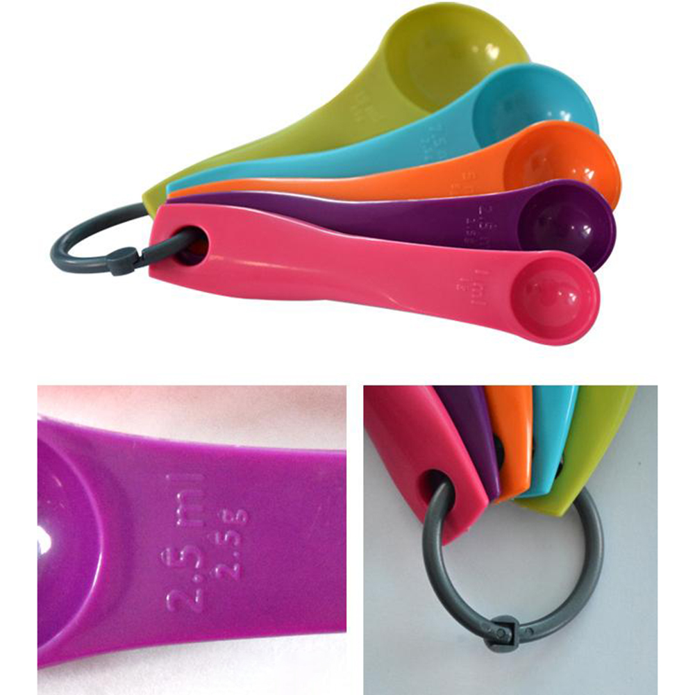 5-Piece Colorful Salt Oil Spoo - Commercial Kitchen Products avaliação e preço