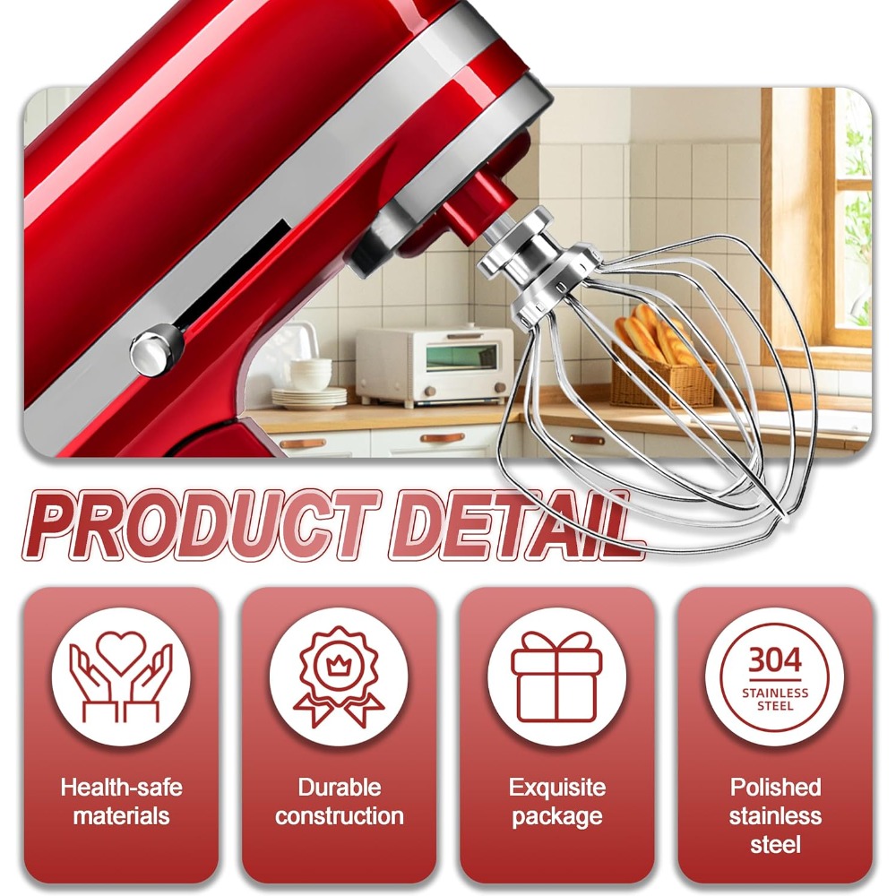 6 Wire Whisk  Attachment for K - Commercial Kitchen Aid Mixer avaliação e preço