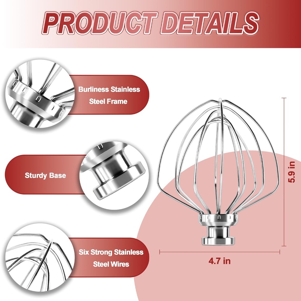 6 Wire Whisk  Attachment for K - Commercial Kitchen Aid Mixer avaliação e preço