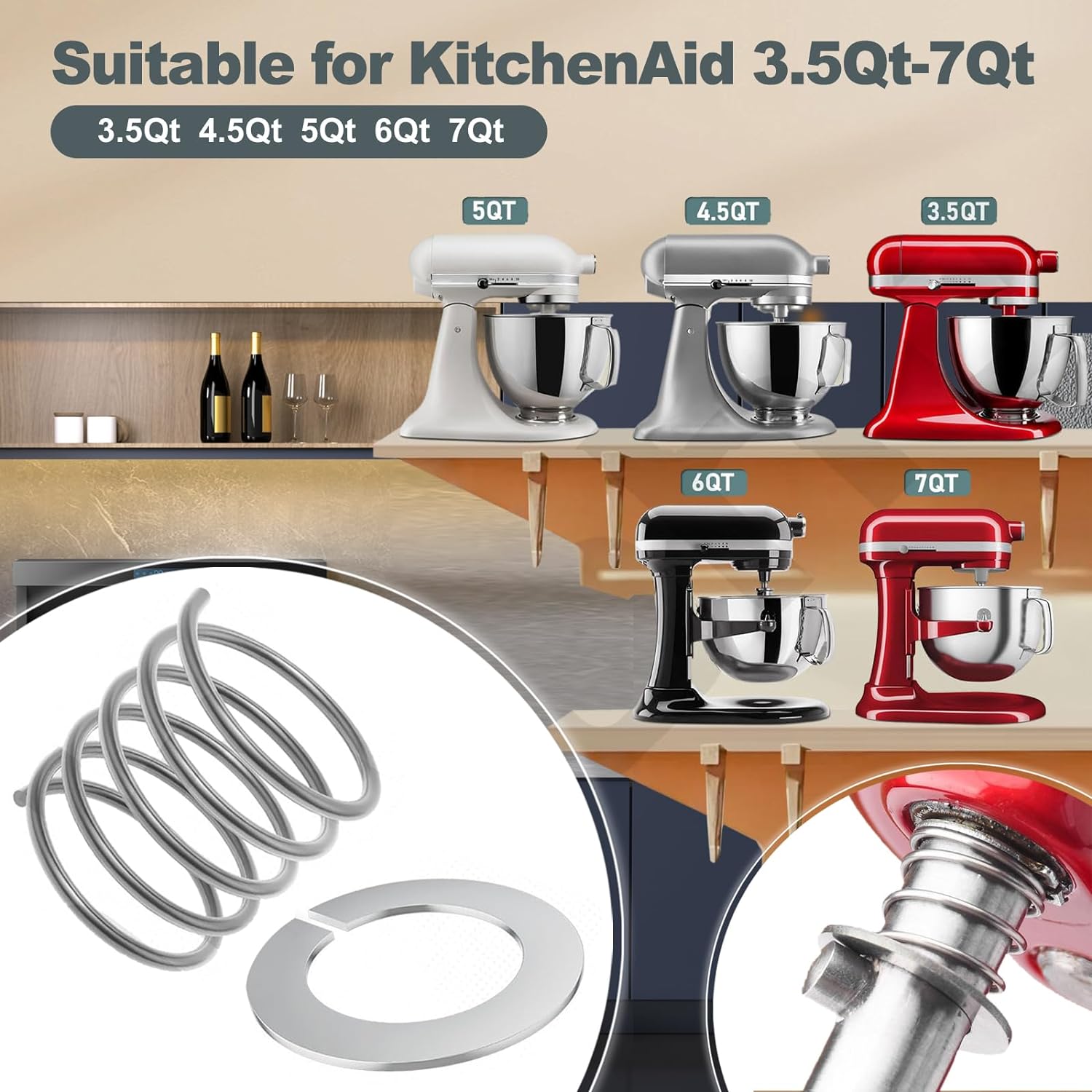 2024 new Stainless Steel Sprin - Commercial Kitchen Aid Mixer avaliação e preço