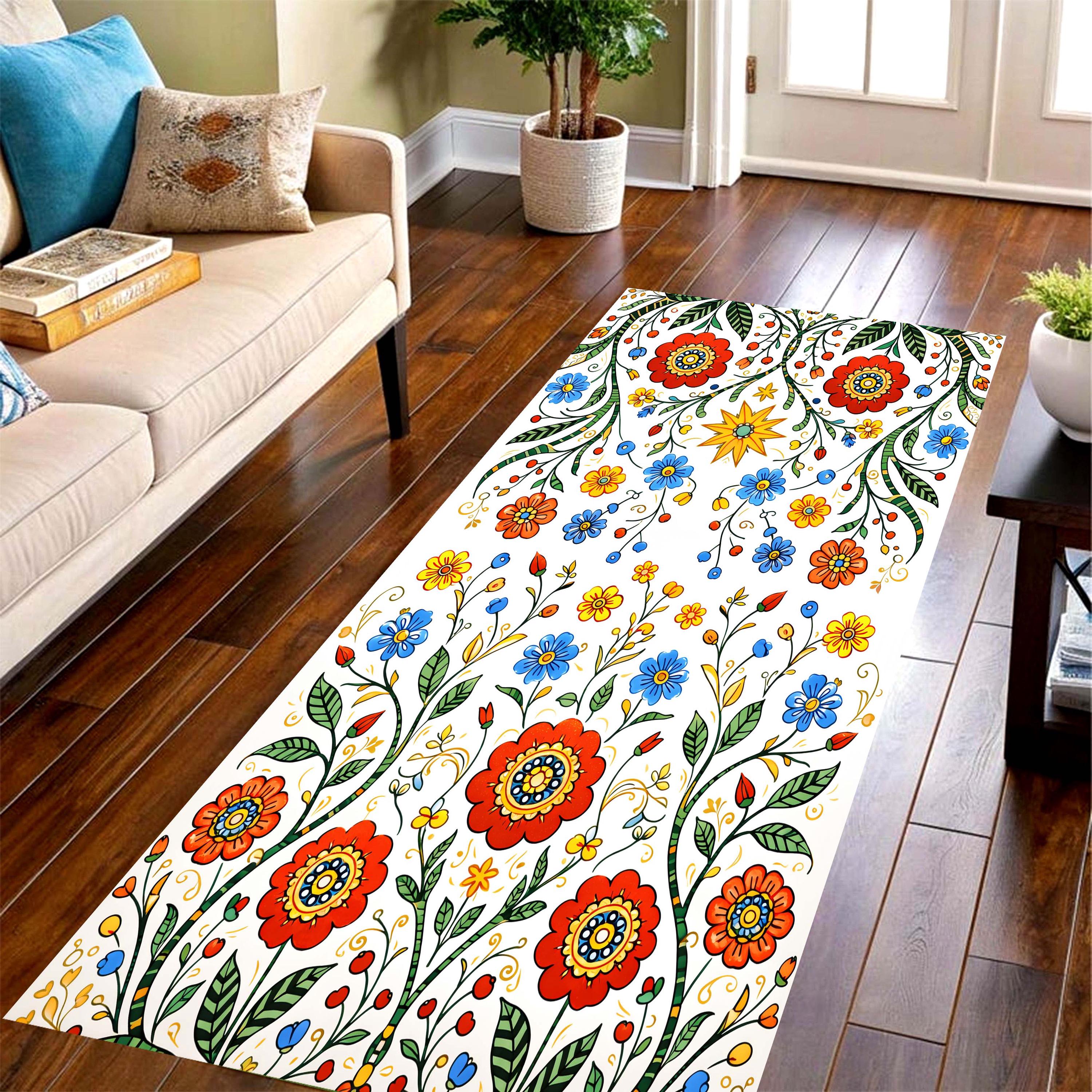 Light Green Mixed Wild Floral  - Commercial Kitchen Mats Anti Fatigue avaliação e preço