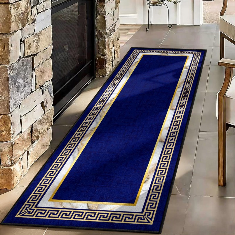 Abstract Art Runner Rug Blue Y - Commercial Kitchen Floor avaliação e preço