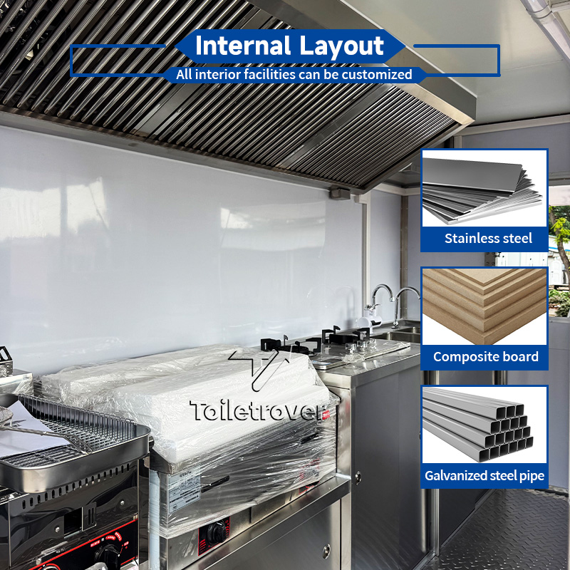 Cheap Food Truck Carts Customi - Commercial Kitchen Trailer avaliação e preço
