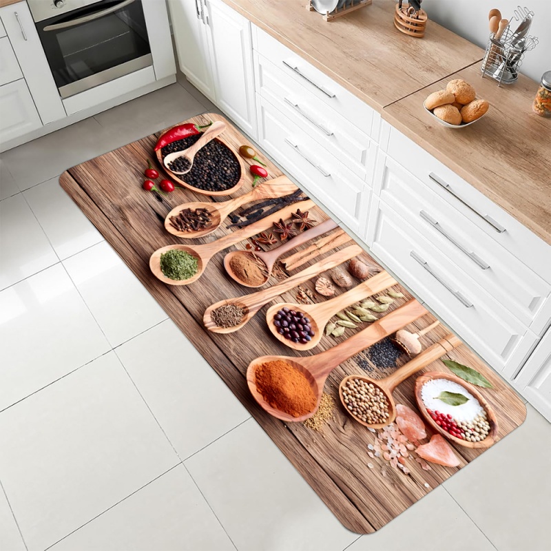 Kitchen Spice Herb Print Runne - Commercial Kitchen Mats Anti Fatigue avaliação e preço