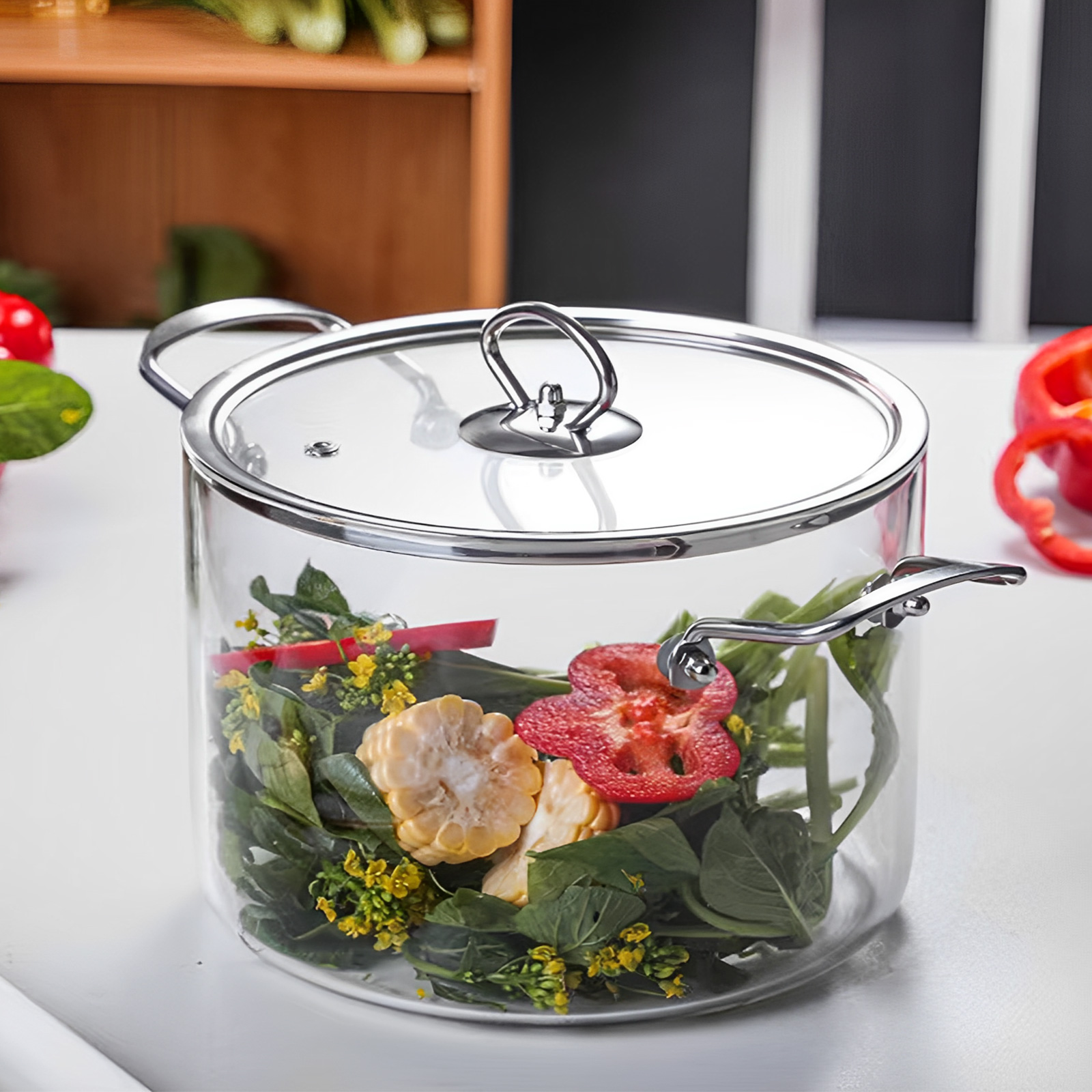 2.5L/3.5L Glass Cooking Pot wi - Soup Kettle Warmer avaliação e preço