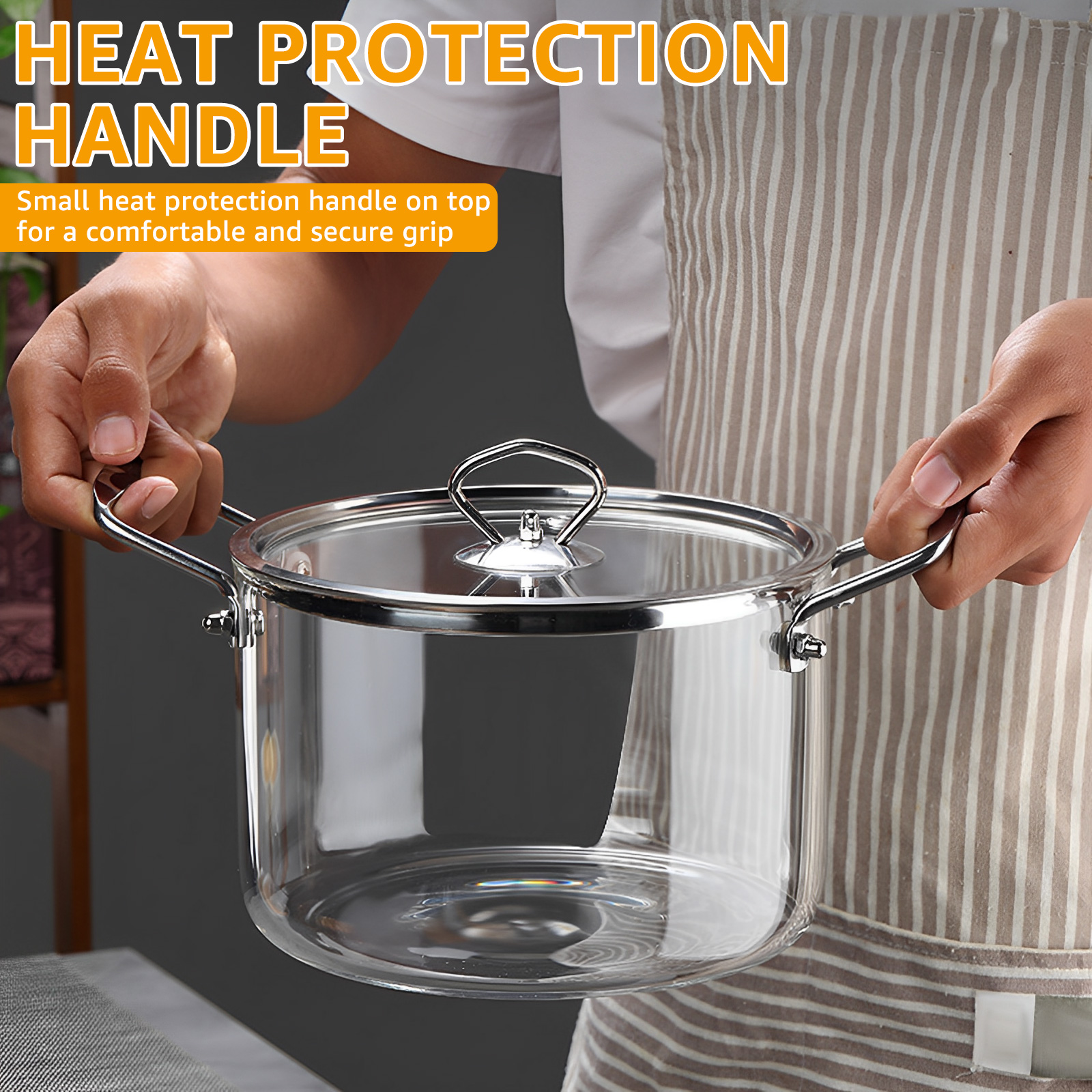 2.5L/3.5L Glass Cooking Pot wi - Soup Kettle Warmer avaliação e preço