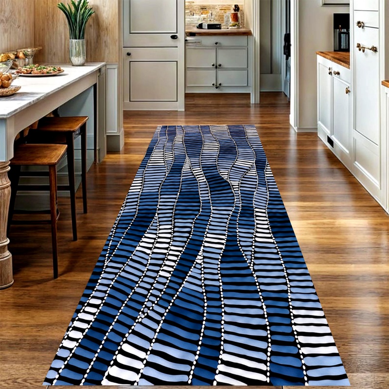 Blue Gradient Striped Long Run - Commercial Kitchen Layout avaliação e preço