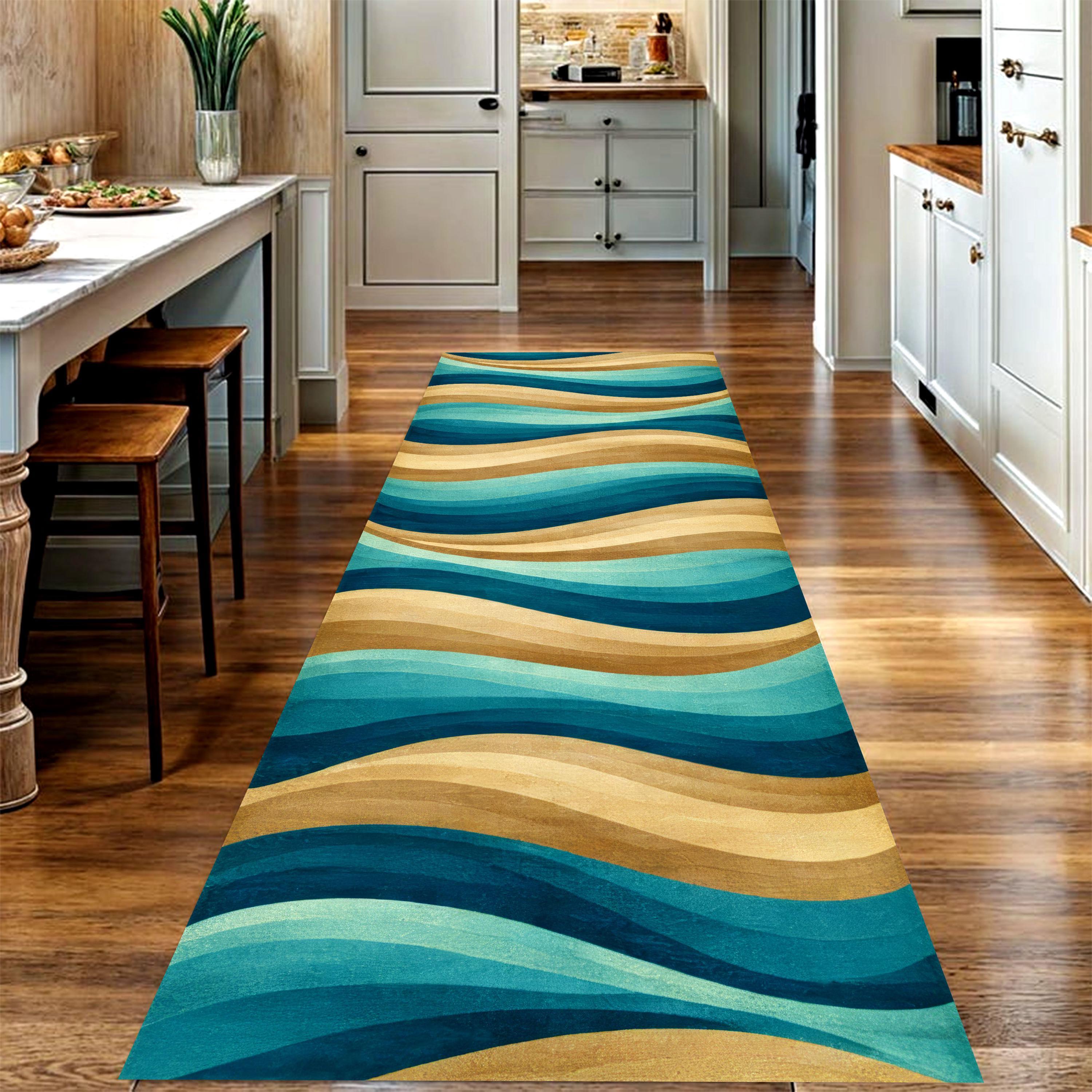 Blue Gradient Striped Long Run - Commercial Kitchen Layout avaliação e preço