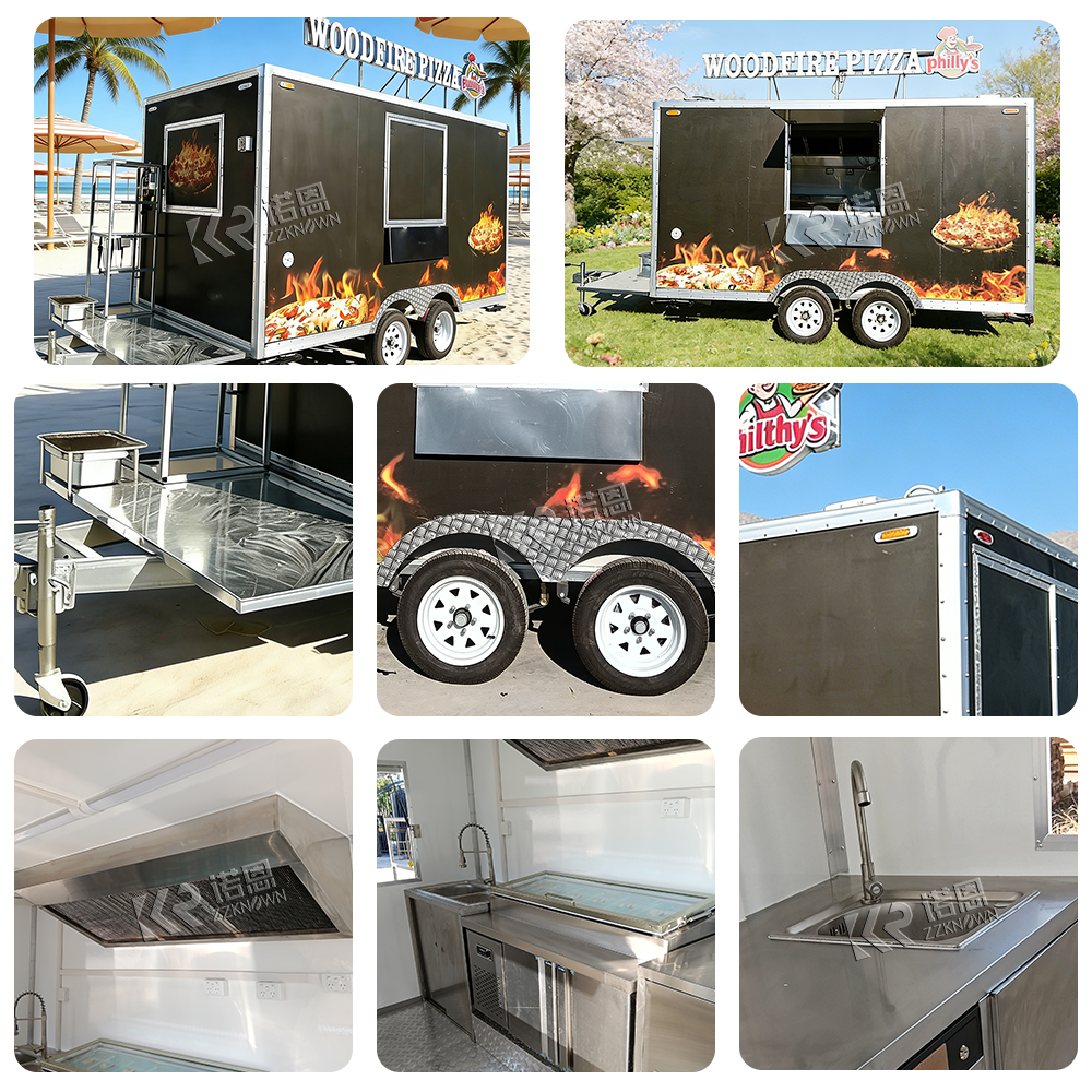 Customizable Food Vending Cart - Commercial Kitchen Trailer avaliação e preço