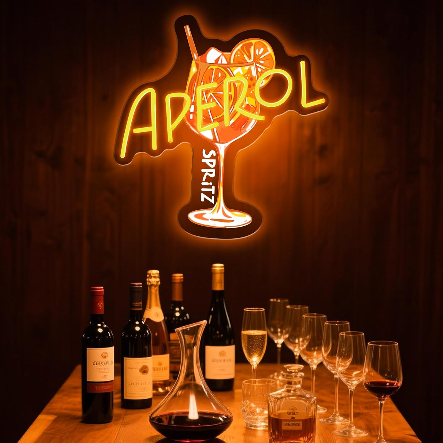 Orange/Aperol Spritz Neon Sign - Commercial Kitchen Light avaliação e preço