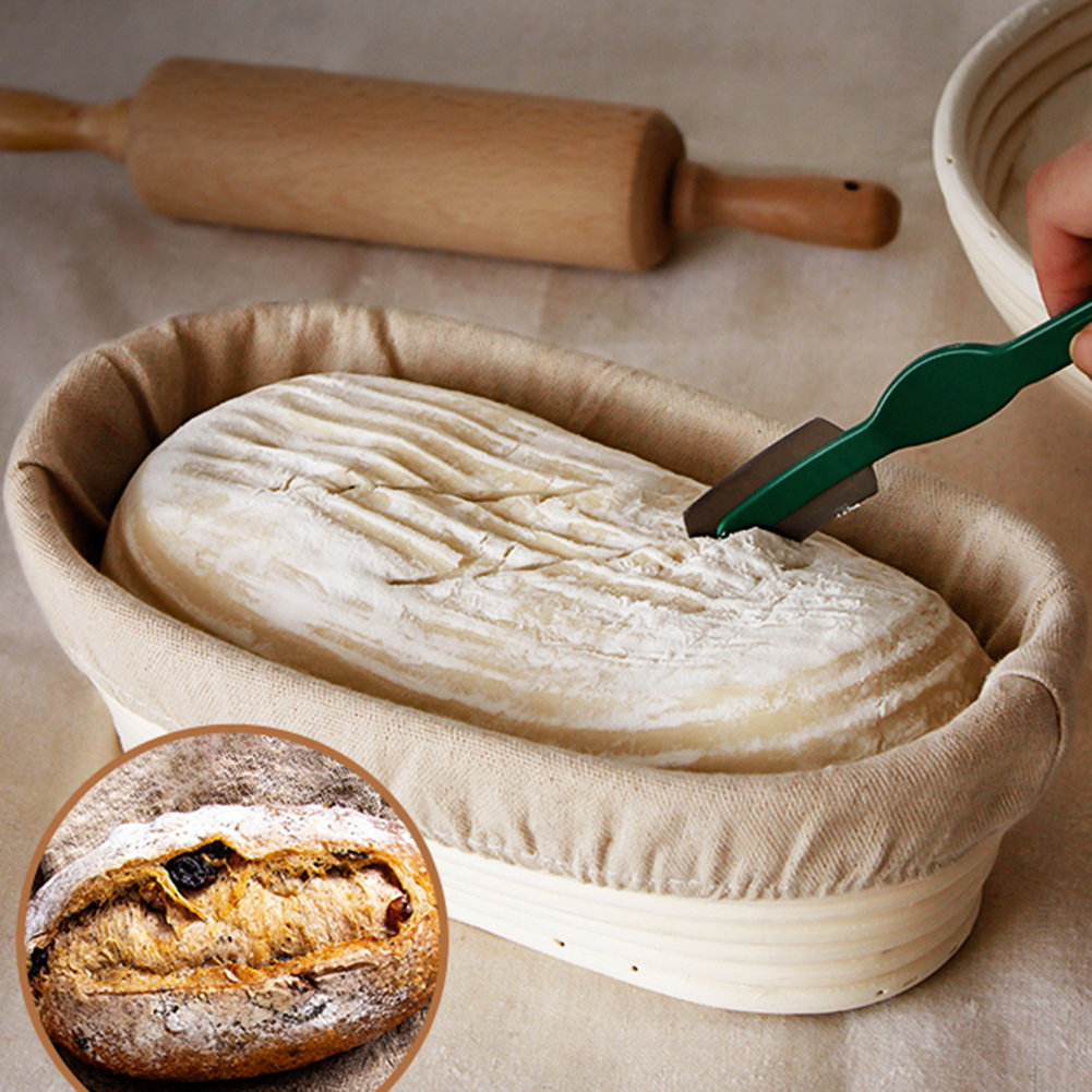 Oval Baking Tools Banneton Set - Crepe Maker Griddle avaliação e preço