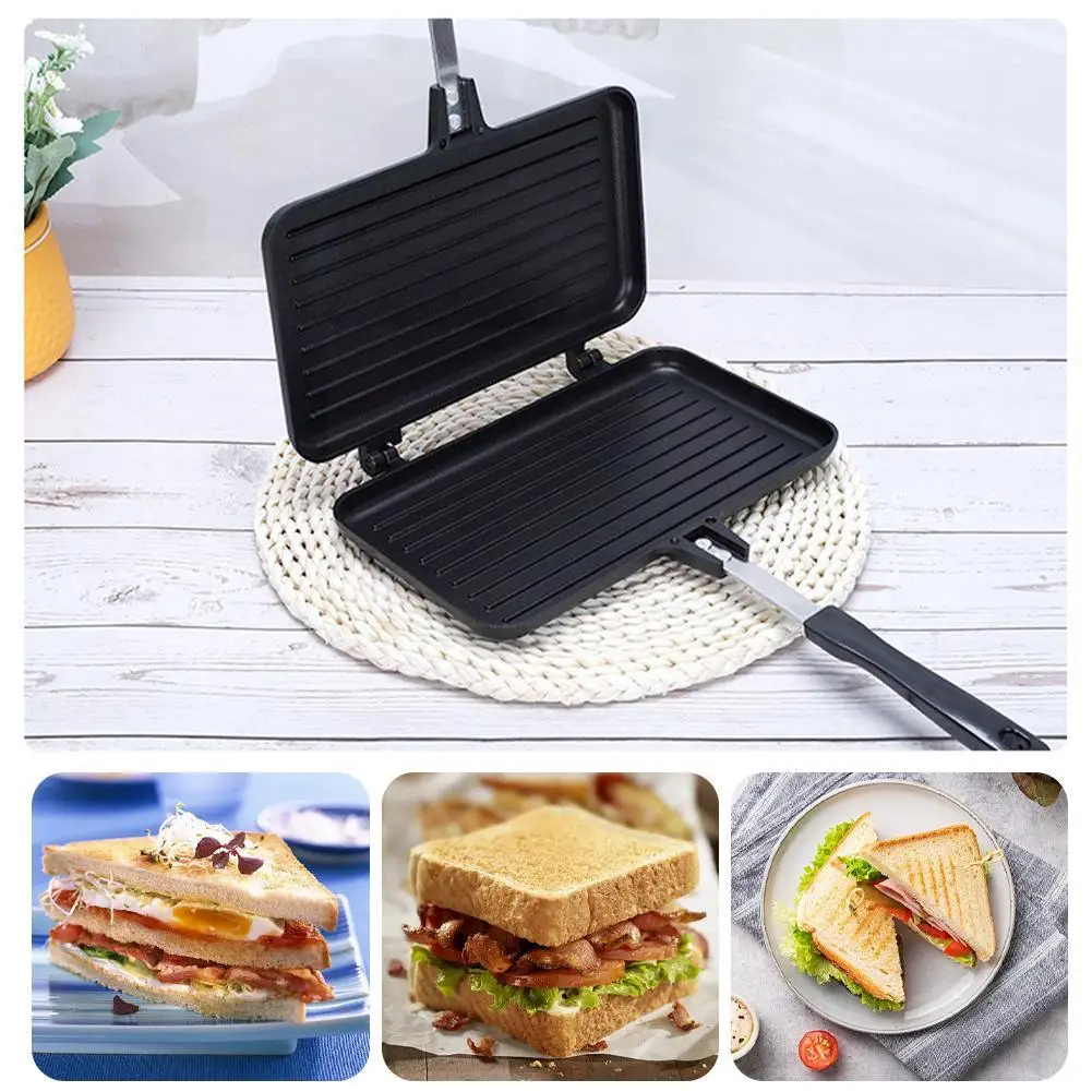 Double-Sided Frying Pan Non-St - Crepe Maker Griddle avaliação e preço