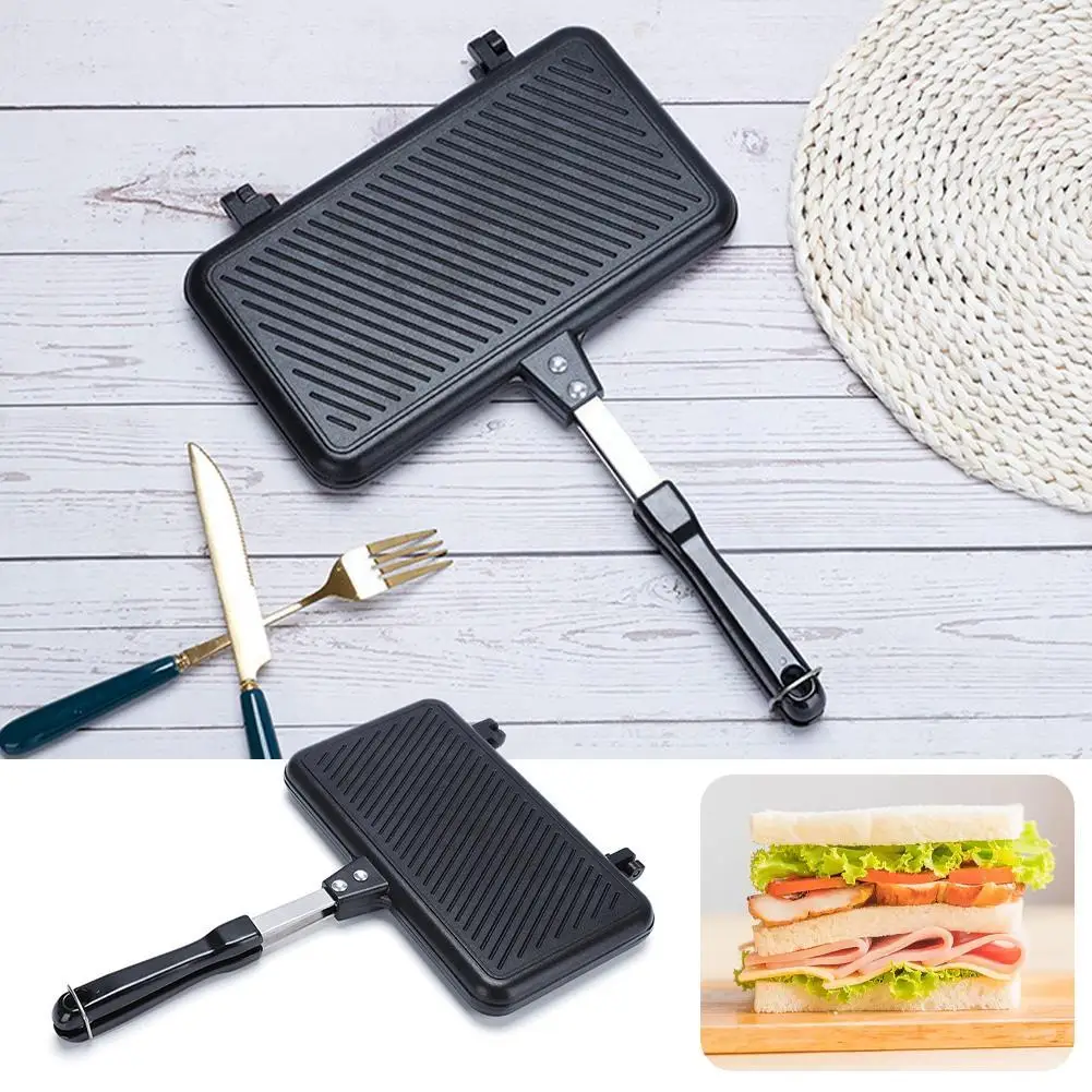 Double-Sided Frying Pan Non-St - Crepe Maker Griddle avaliação e preço