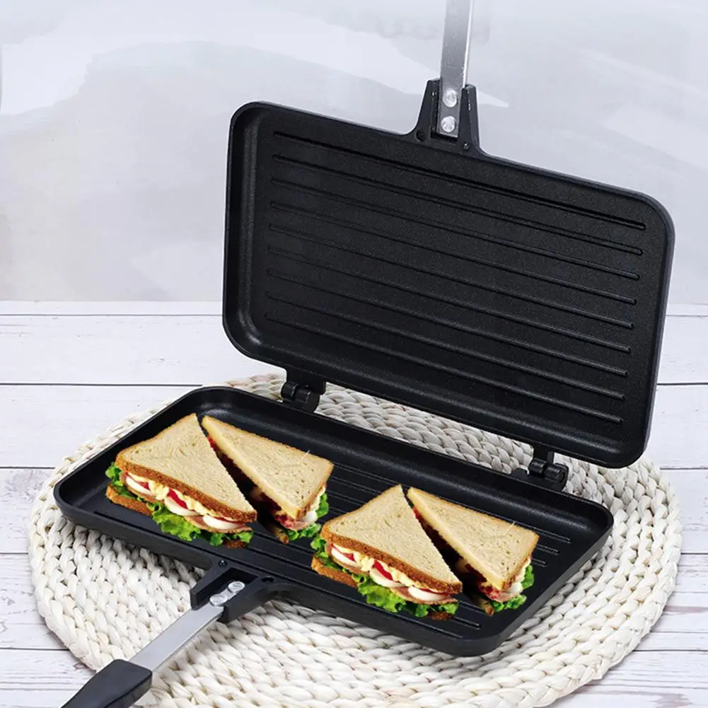 Double-Sided Frying Pan Non-St - Crepe Maker Griddle avaliação e preço