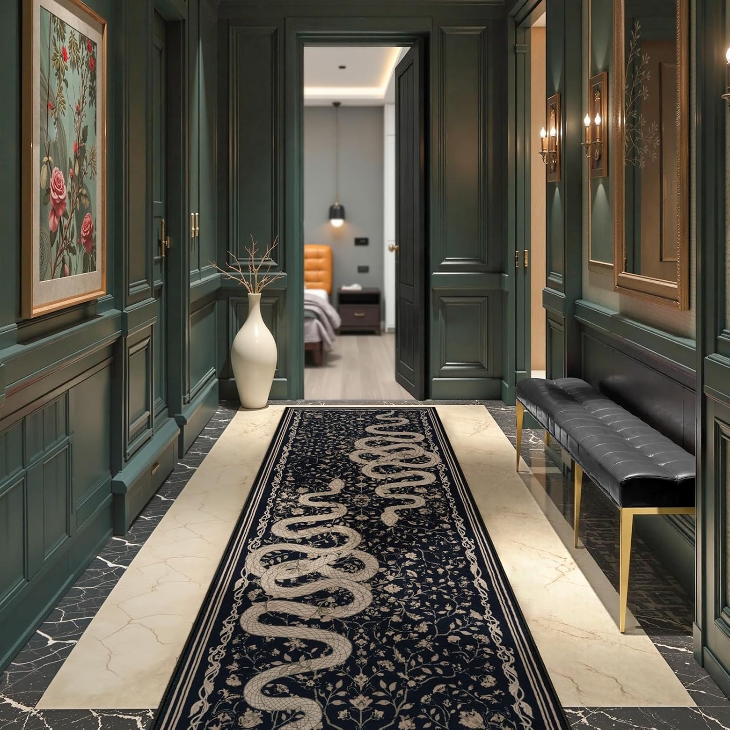 Hallway Carpet Runner Rug Blac - Commercial Kitchen Floor avaliação e preço