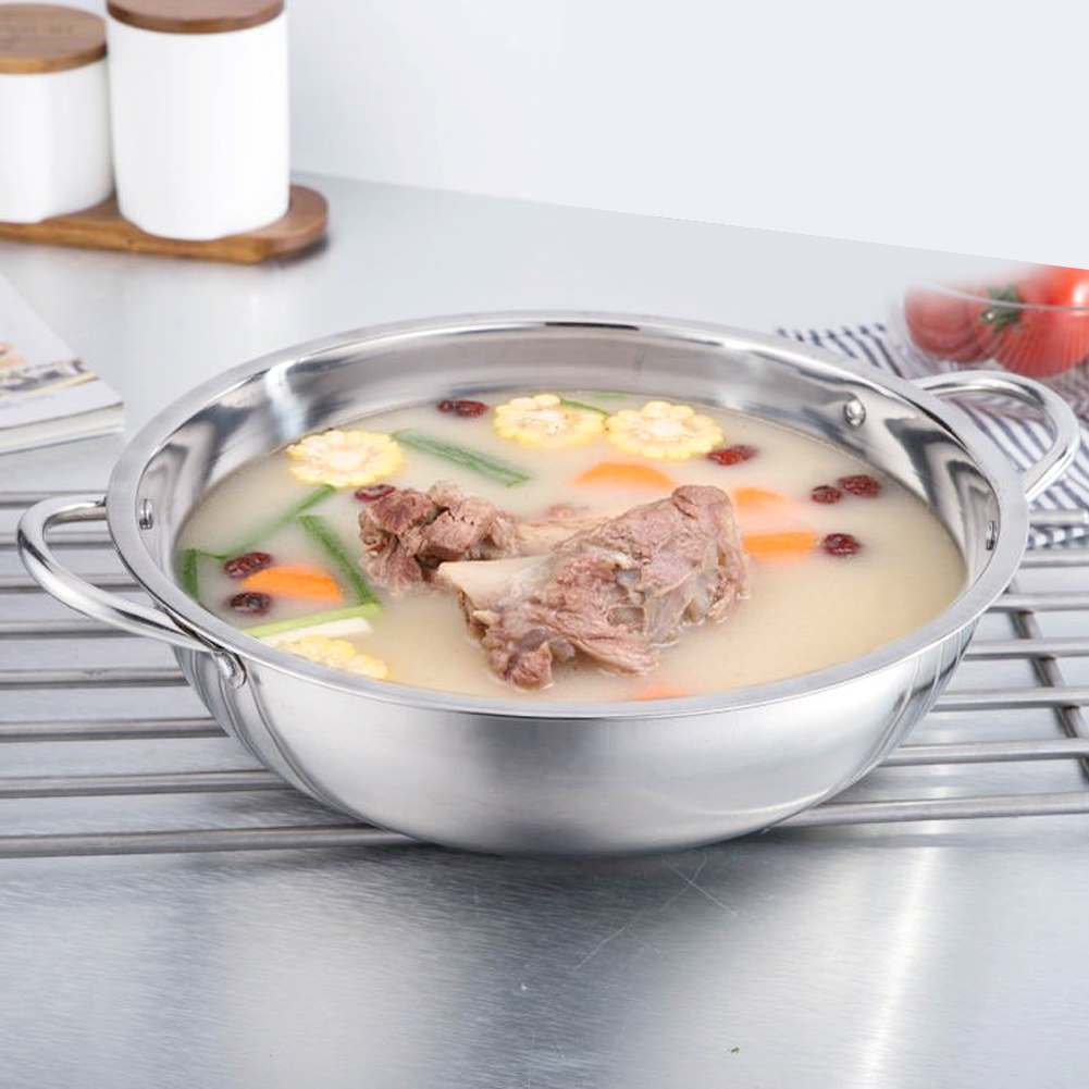 30CM Stainless Steel Hot Pot I - Soup Kettle Warmer avaliação e preço
