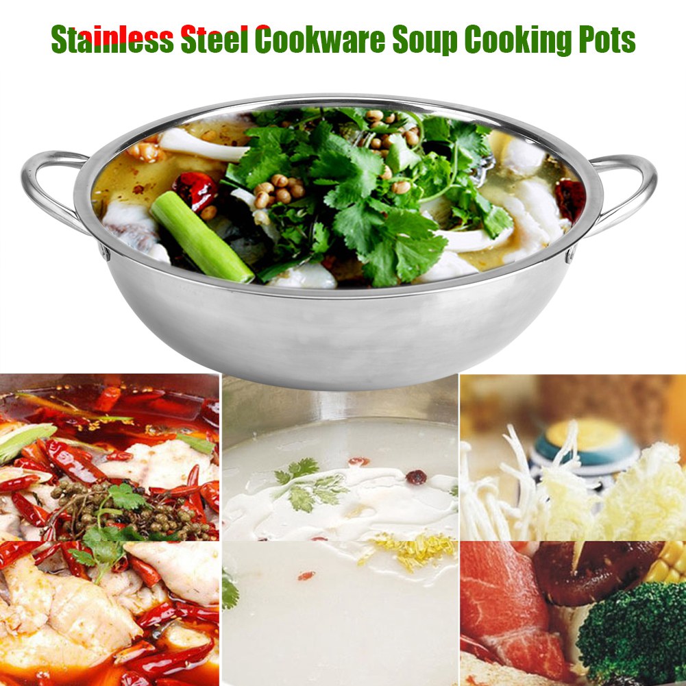 30CM Stainless Steel Hot Pot I - Soup Kettle Warmer avaliação e preço