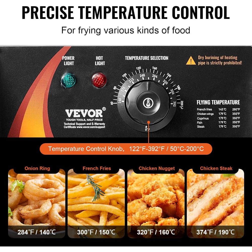 3000W Dual Tank Electric Deep  - Commercial Kitchen Products avaliação e preço