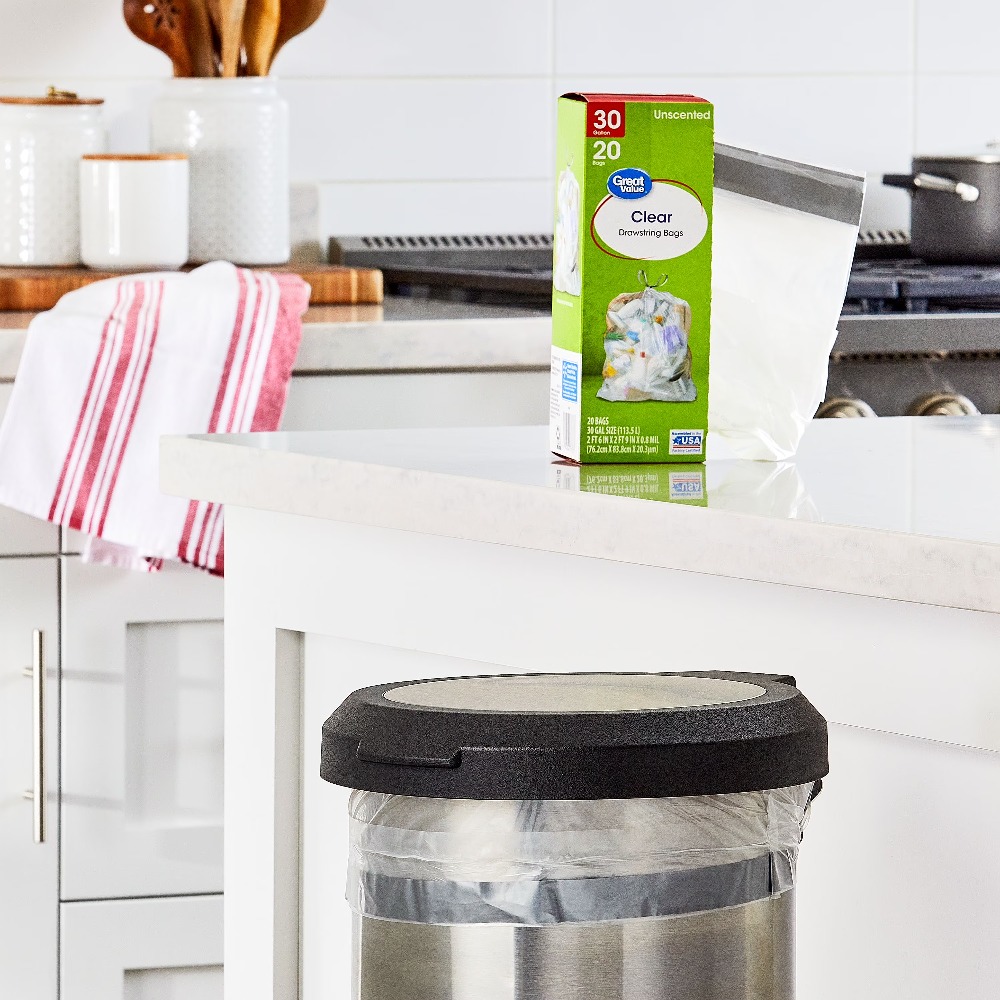Large Clear Drawstring Trash B - Commercial Kitchen Garbage Disposal avaliação e preço
