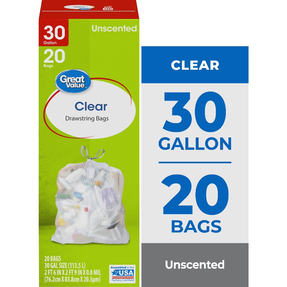 Large Clear Drawstring Trash B - Commercial Kitchen Garbage Disposal avaliação e preço