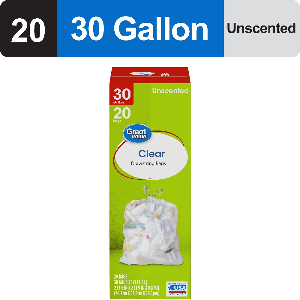 Large Clear Drawstring Trash B - Commercial Kitchen Garbage Disposal avaliação e preço