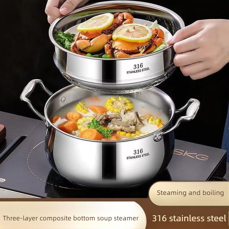 316extra Thick Stainless Steel - Soup Kettle Warmer avaliação e preço