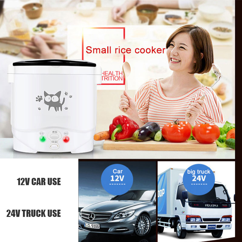 12V 24V Mini Rice Cooker Car T - Soup Kettle Warmer avaliação e preço