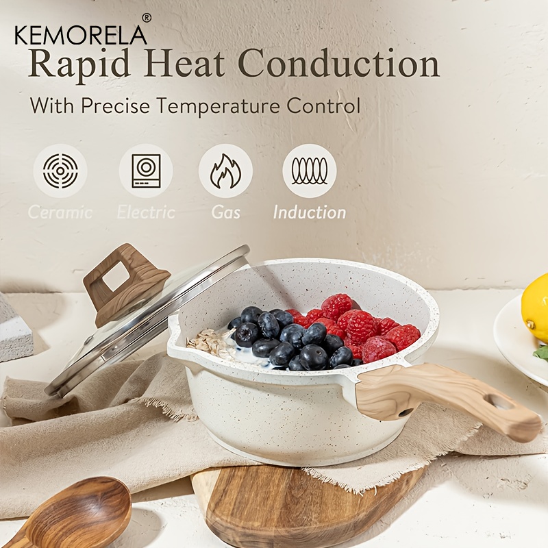 KEMORELA 1PC Nonstick Saucepan - Soup Kettle Warmer avaliação e preço